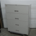 Beige 8 Drawer Microfiche Media Storage File Cabinet, Locking